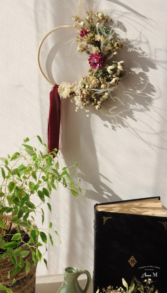 magasin en ligne de décoration en fleurs séchées couronne Astrance