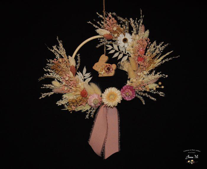 couronne de fleurs séchées Pays imaginaire décoration chambre enfant