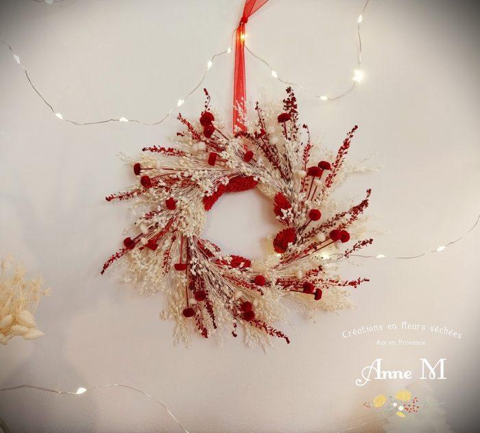 couronne de fleurs séchées Amarelino