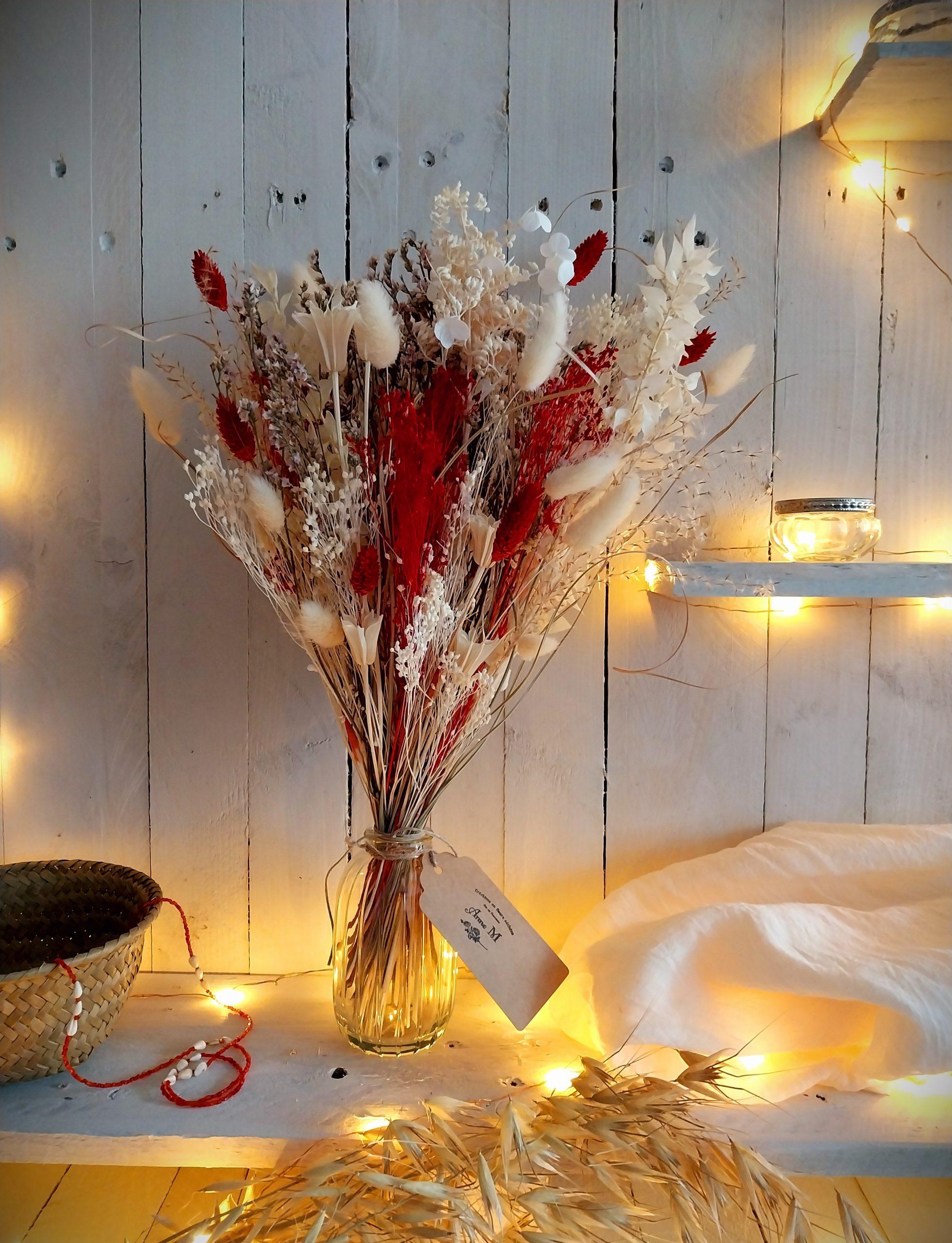 Bouquet de fleurs séchées Ruscus prêt à poser