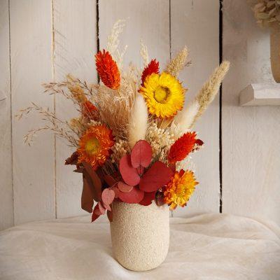 Petit pot fleuri Hely orange