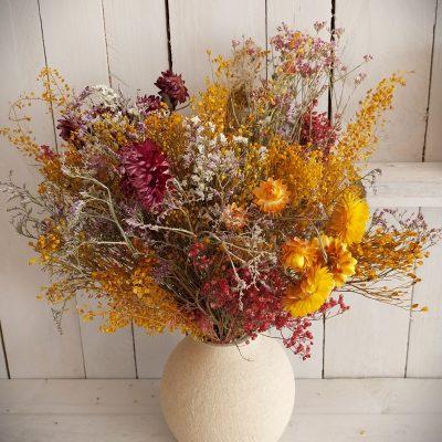 Bouquet de fleurs séchées Helichrysum
